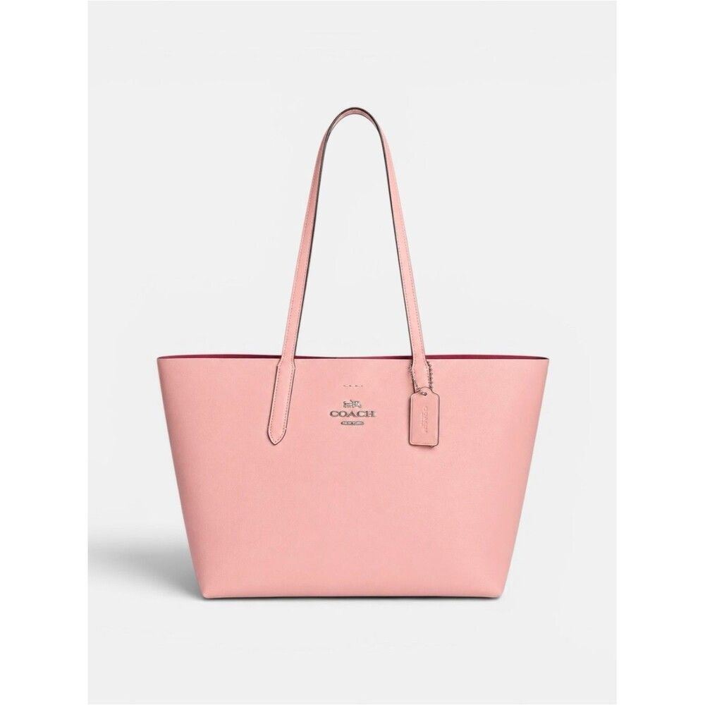 Coach’s Avenue Tote Pink Leather Shoulder Bag Large Work Everyday Carry F31535